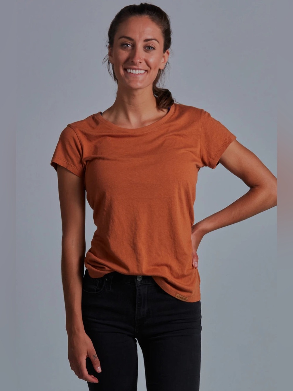 A New Day Classic Women's Crewneck Tee in Rust / Brown